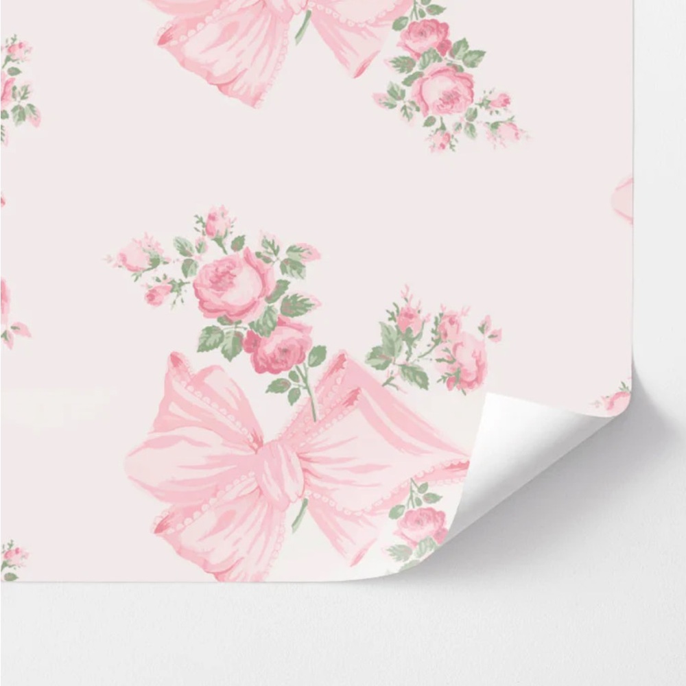1 ROLL Rosa Beaux In Pink Mint Peel + Stick Wallpaper - Picture 2 of 2